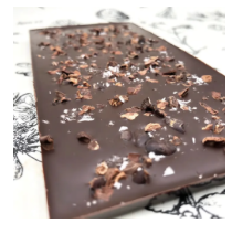 Farmhouse Chocolates Bar Dark Cacao Nibs & Alaska Sea Salt