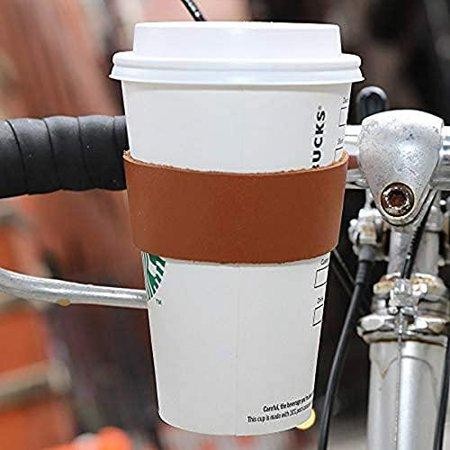 Kikkerland Leather Bike Cup Holder