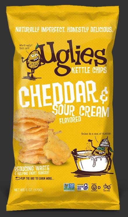 Uglies Kettle Chips Cheddar & Sour Cream 2oz.