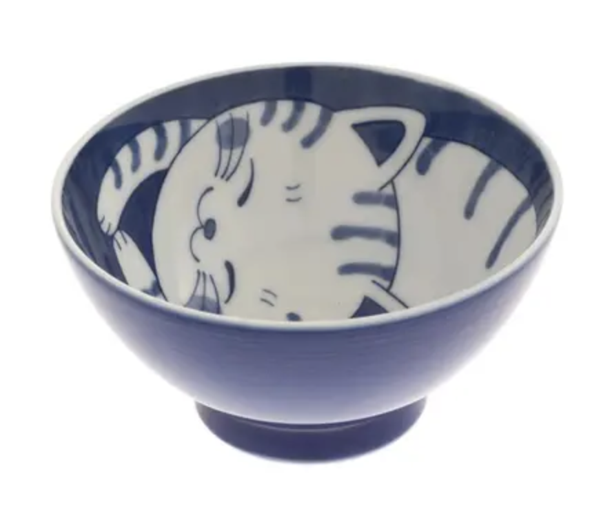 Miya Blue Cats Bowl 4.5" x 2.25"