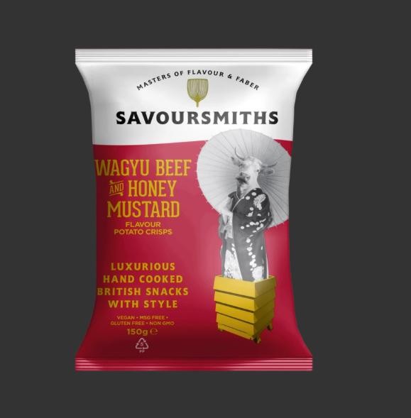 Savoursmiths Vegan Wagyu Beef and Honey Mustard Potato Chips