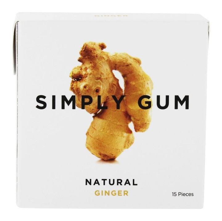 Simply Gum Natural Chewing Gum Ginger 15 Pieces