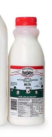 Monument Farms Whole Milk Pint