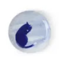 Miya Blue Cat Plate 6.25"