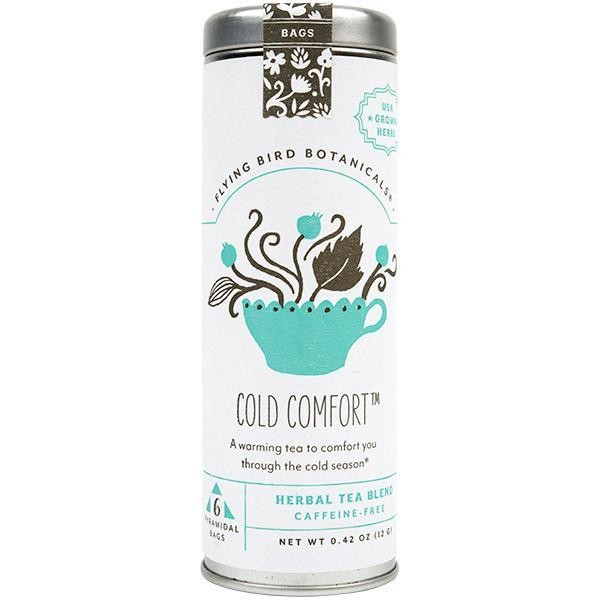 Flying Bird Cold Comfort - 6 Tea Bag Tin - Herbal Blend