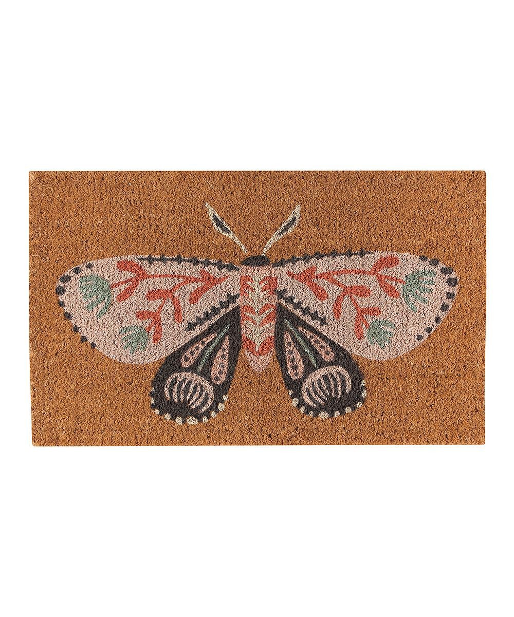 Doormat Brown & Pink Butterfly