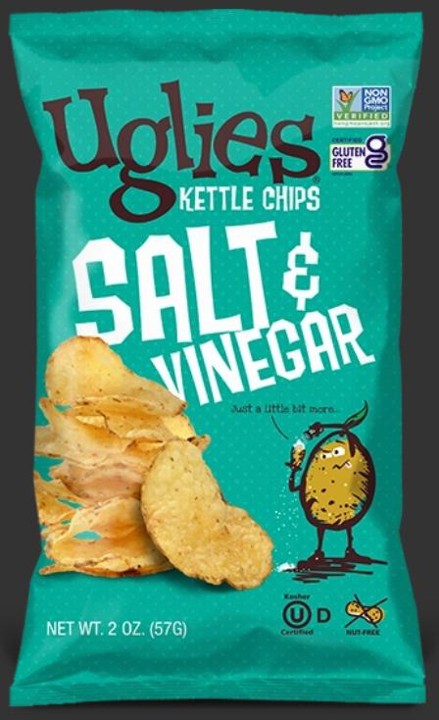 Uglies Kettle Cooked Salt & Vinegar Potato Chips 2oz.