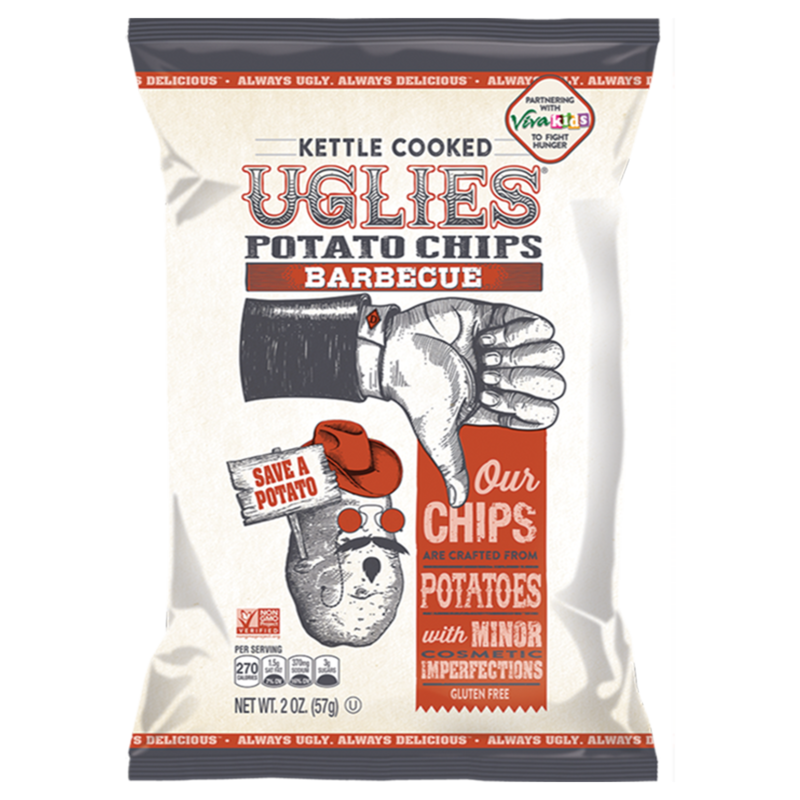 Uglies Kettle Cooked Barbecue Potato Chips 2oz.