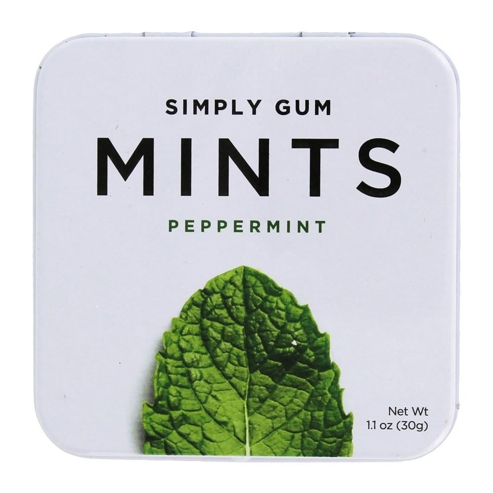Simply Gum Natural Breath Mints Peppermint 30 Mints