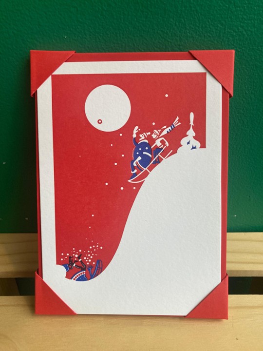 Letterpress Sledding Cards (5-pack)
