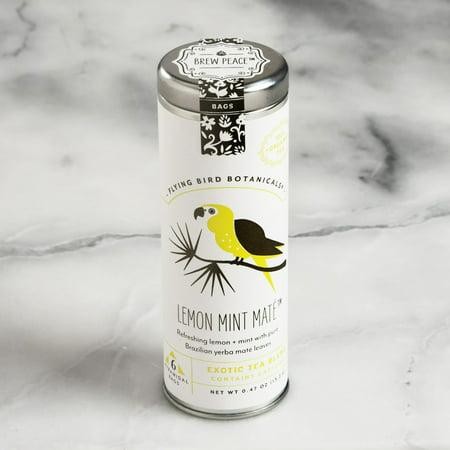 Flying Bird Lemon Mint Mate Tea Tin by Flying Bird Botanicals (0.57 Ounce)