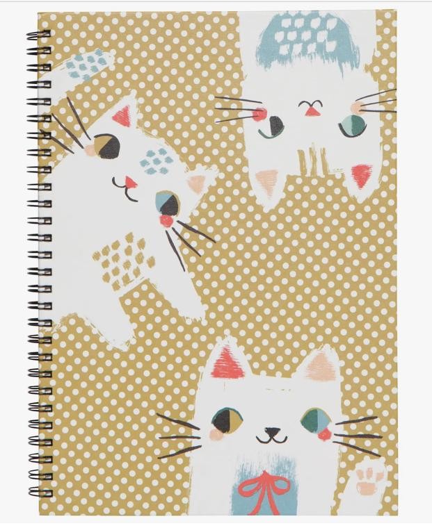 Meow Meow Cats Ring Bound Notebook