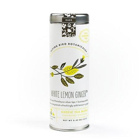 Flying Bird White Lemon Ginger - 6 Tea Bag Tin - Exotic Blend