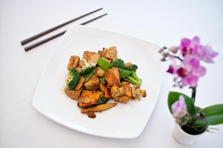 L- tofu with mixed veg
