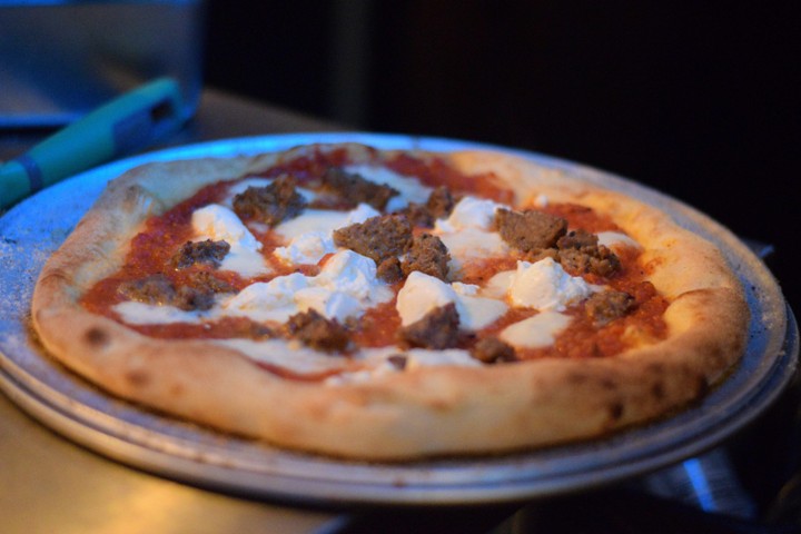 Pizza-Nana's Meatball Ricotta Pizza