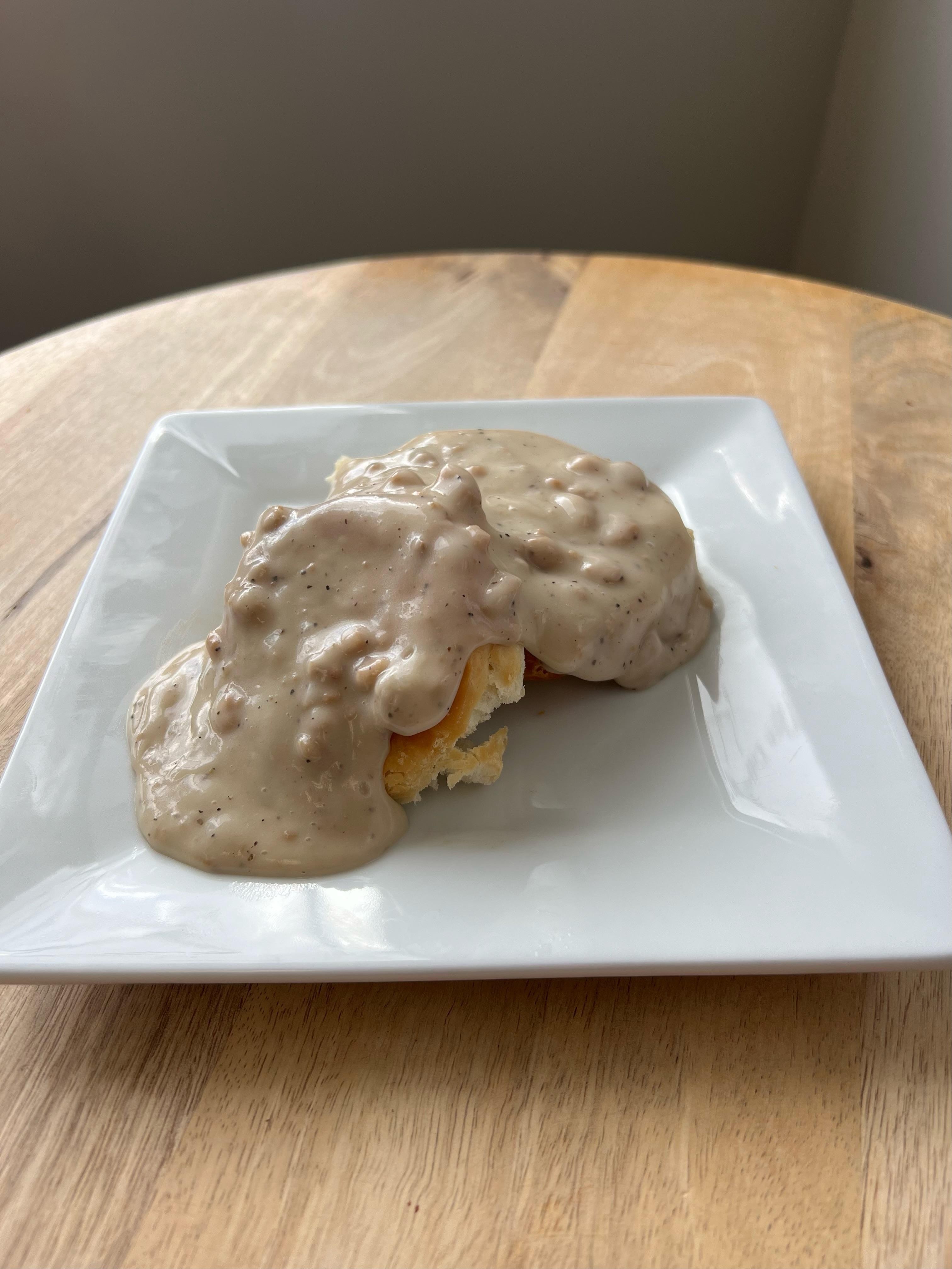 SAUSAGE GRAVY AND BISCUITS