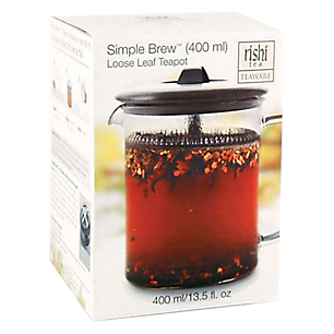 Rishi Tea Simple Brew Loose Leaf Teapot 13.5 Fl Oz