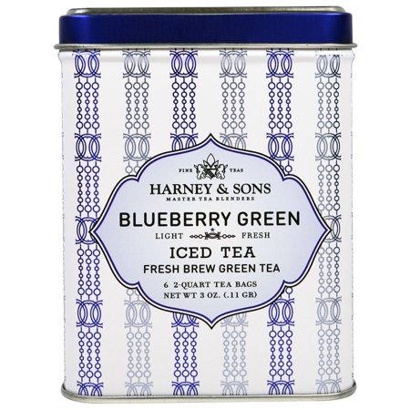 Harney   Sons  Blueberry Green Iced Tea  6 - 2 Quart Tea Bags  3 Oz  0 11 G