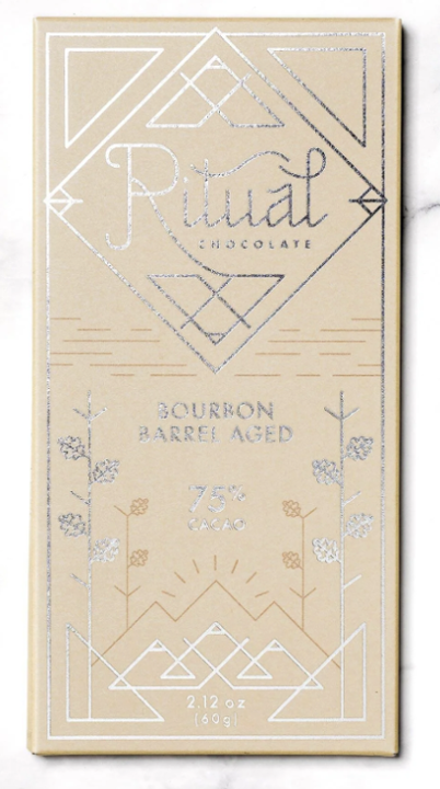 Ritual Chocolate, Bourbon Barrel Aged 75%, 2.12 Ounce Bar