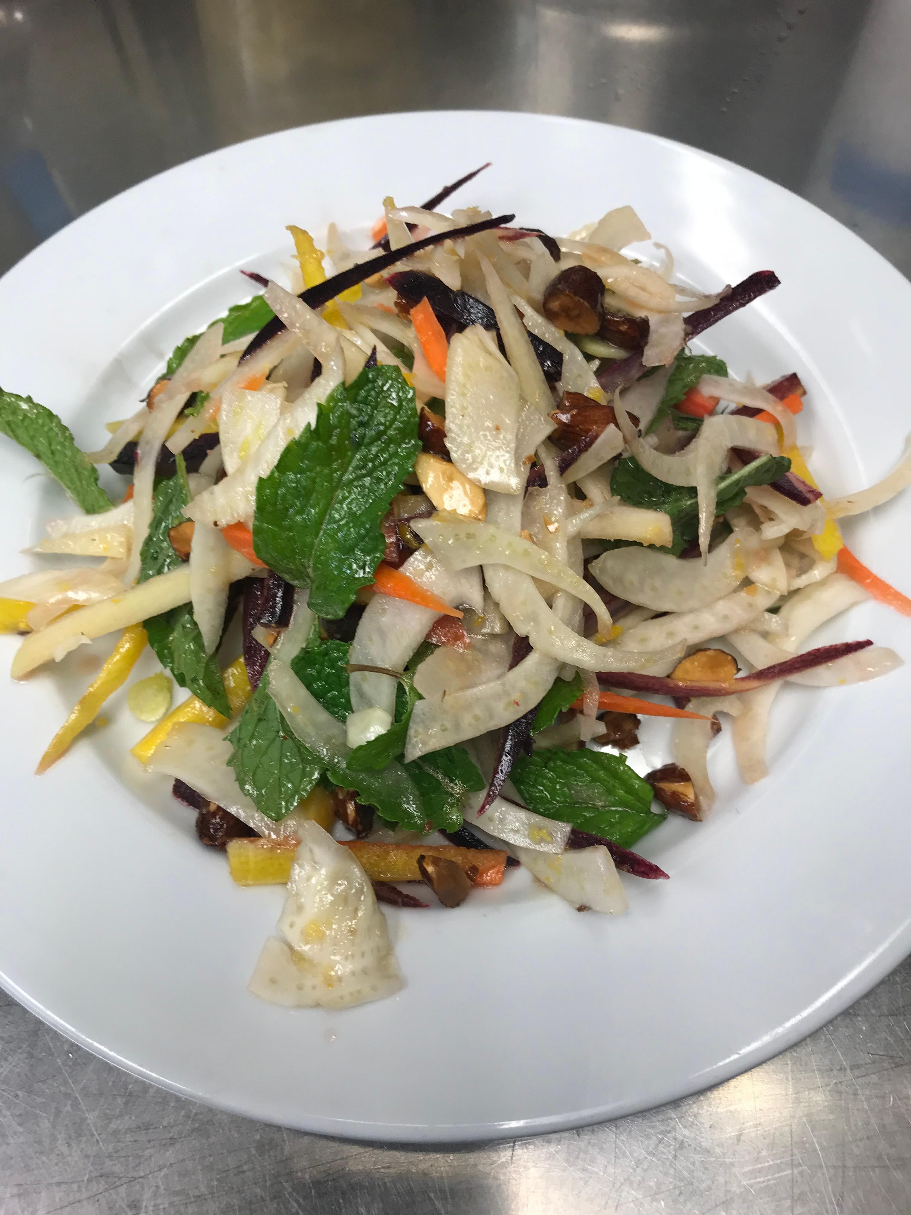 Fennel, Carrot & Almond Salad