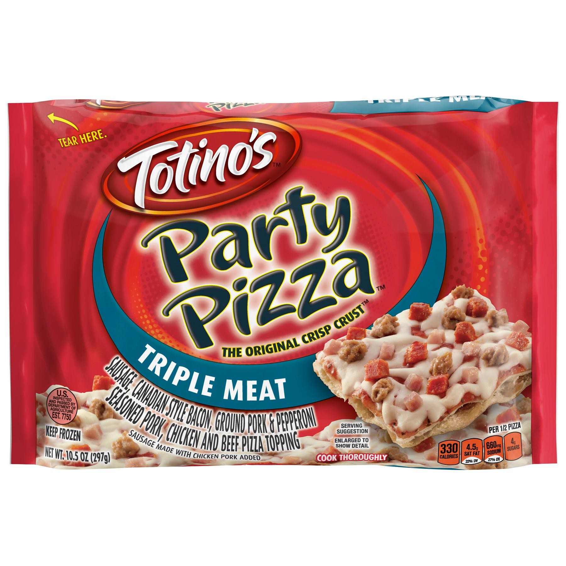 Triple Meat Party Pizza