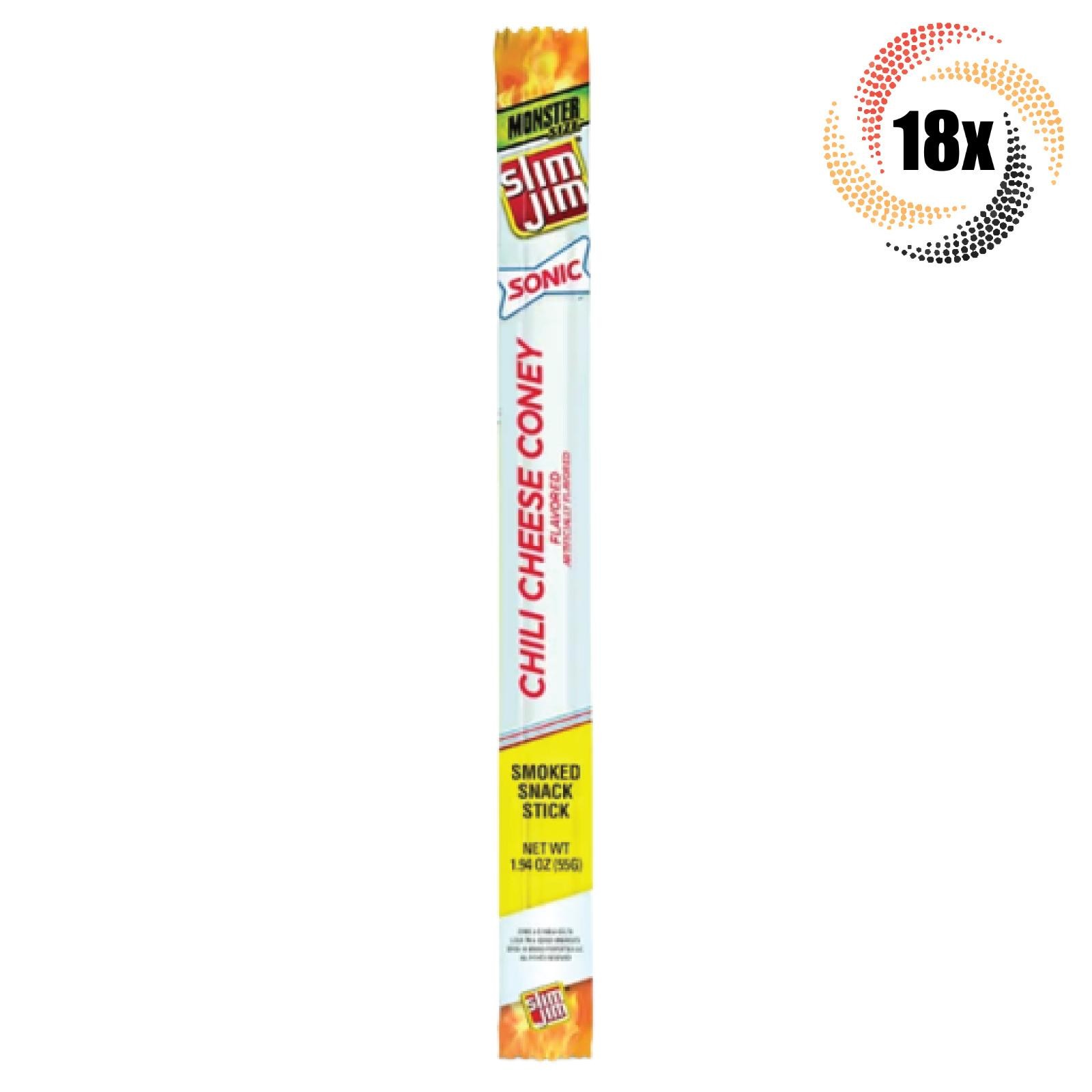 Slim Jim Monster Sonic Chili Cheese Coney Flavor Meat Stick  1.94 Oz