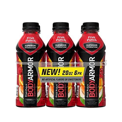 BODYARMOR Sports Drink Sports Beverage, Fruit Punch, Natural Flavors with Vitamins, Potassium-Packed Electrolytes, Perfect for Athletes, 20 Fl Oz (Pac