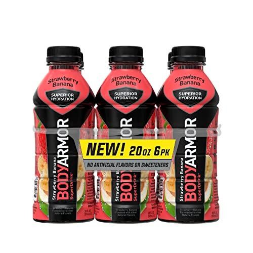 BODYARMOR Sports Drink Sports Beverage, Strawberry Banana, Natural Flavors with Vitamins, Potassium-Packed Electrolytes, Perfect for Athletes, 20 Fl O