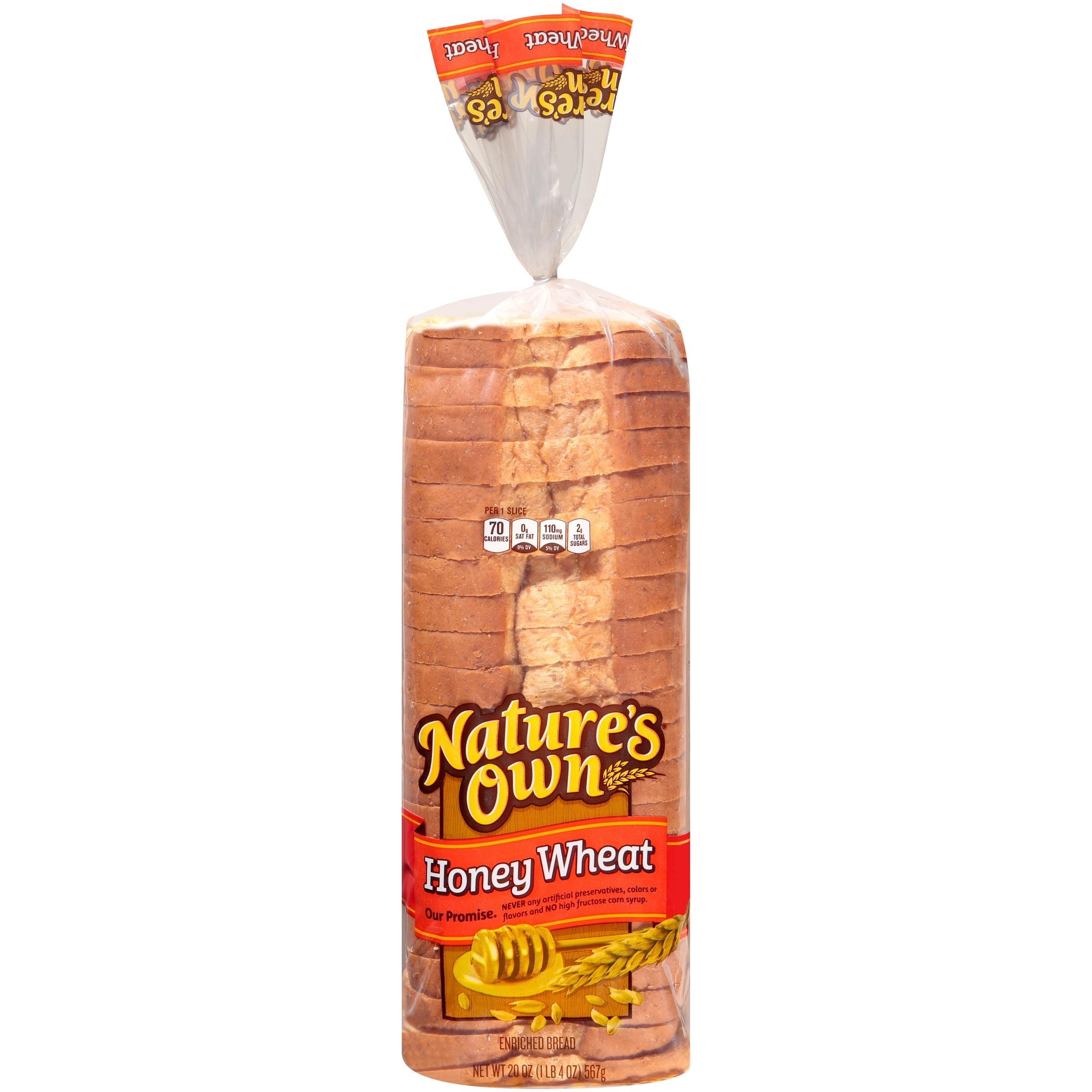 Nature's Own Enriched Bread Honey Wheat - 20.0 Oz