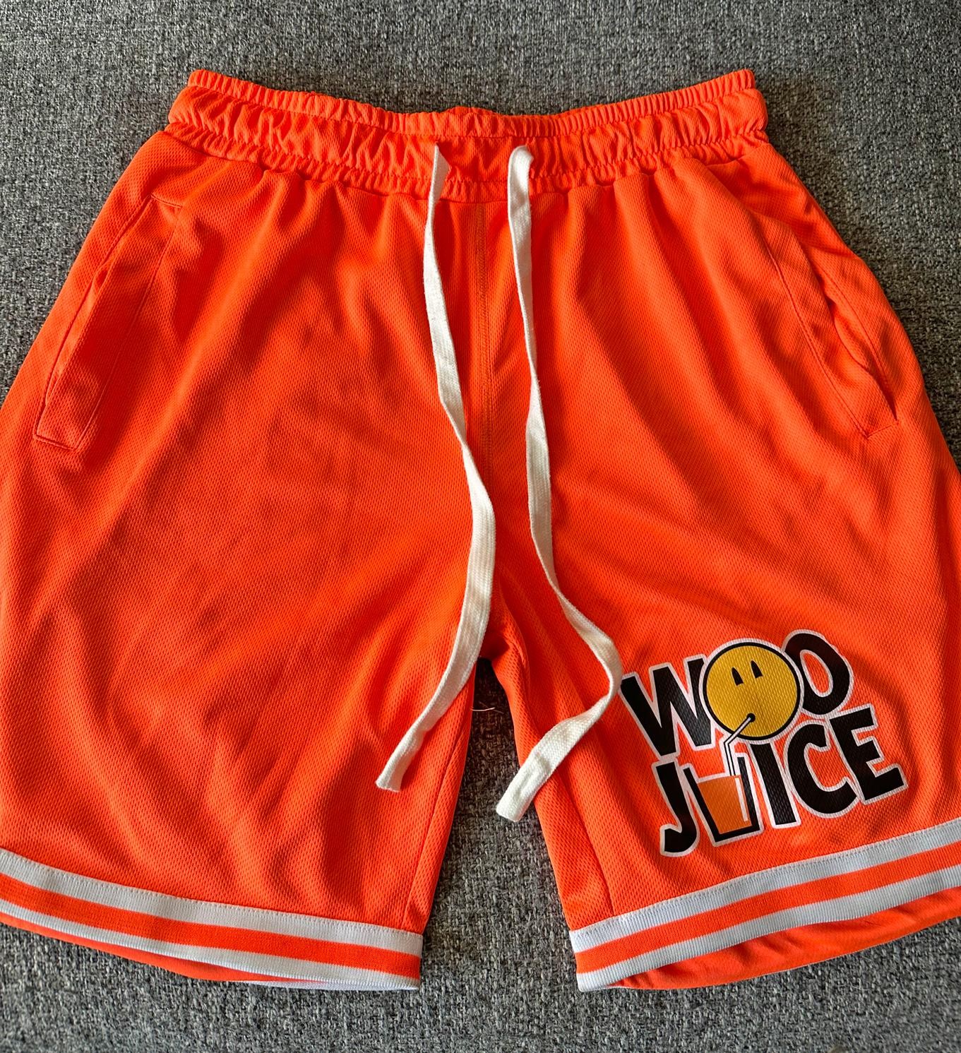 Orange 'Woo Juice' Shorts (SIZE LARGE)