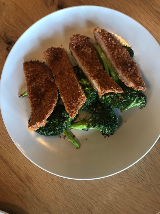 Crispy Pork Cutlet with Broccoli