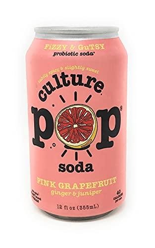 Culture Pop Soda Pink Grapefruit Soda, 12 FZ
