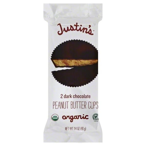 Justin S Nut Butter Organic Peanut Butter Cups Dark Chocolate  1.4 Oz