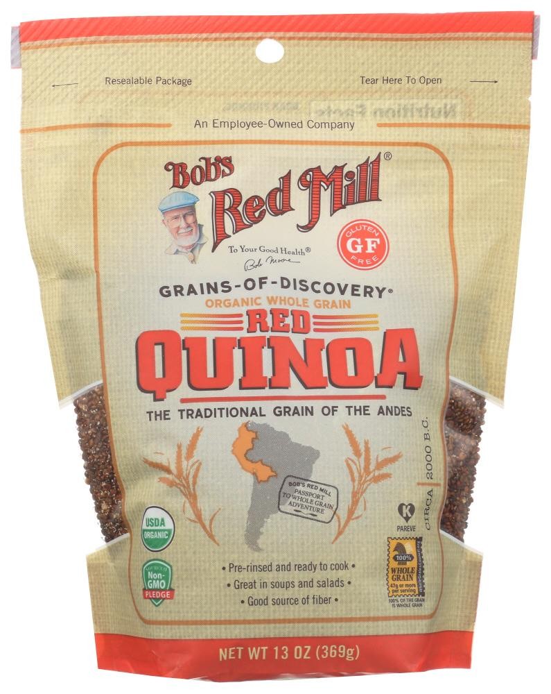 Bob S Red Mill Organic Whole Grain Red Quinoa  13 Oz  Pack of 1