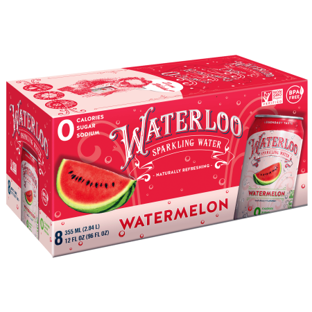 Waterloo - Sparkling Water Watermelon - Case of 3 - 8/12 Fz (2675272)