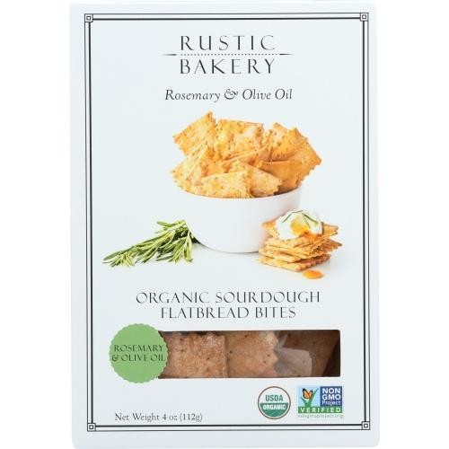 Rustic Bakery Organic Flatbread Bites Rosemary Olive Oil 4oz