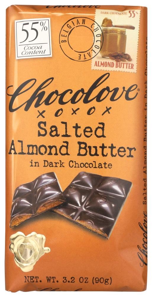 Chocolove Salted Almond Butter in Dark Chocolate  3.2 Oz
