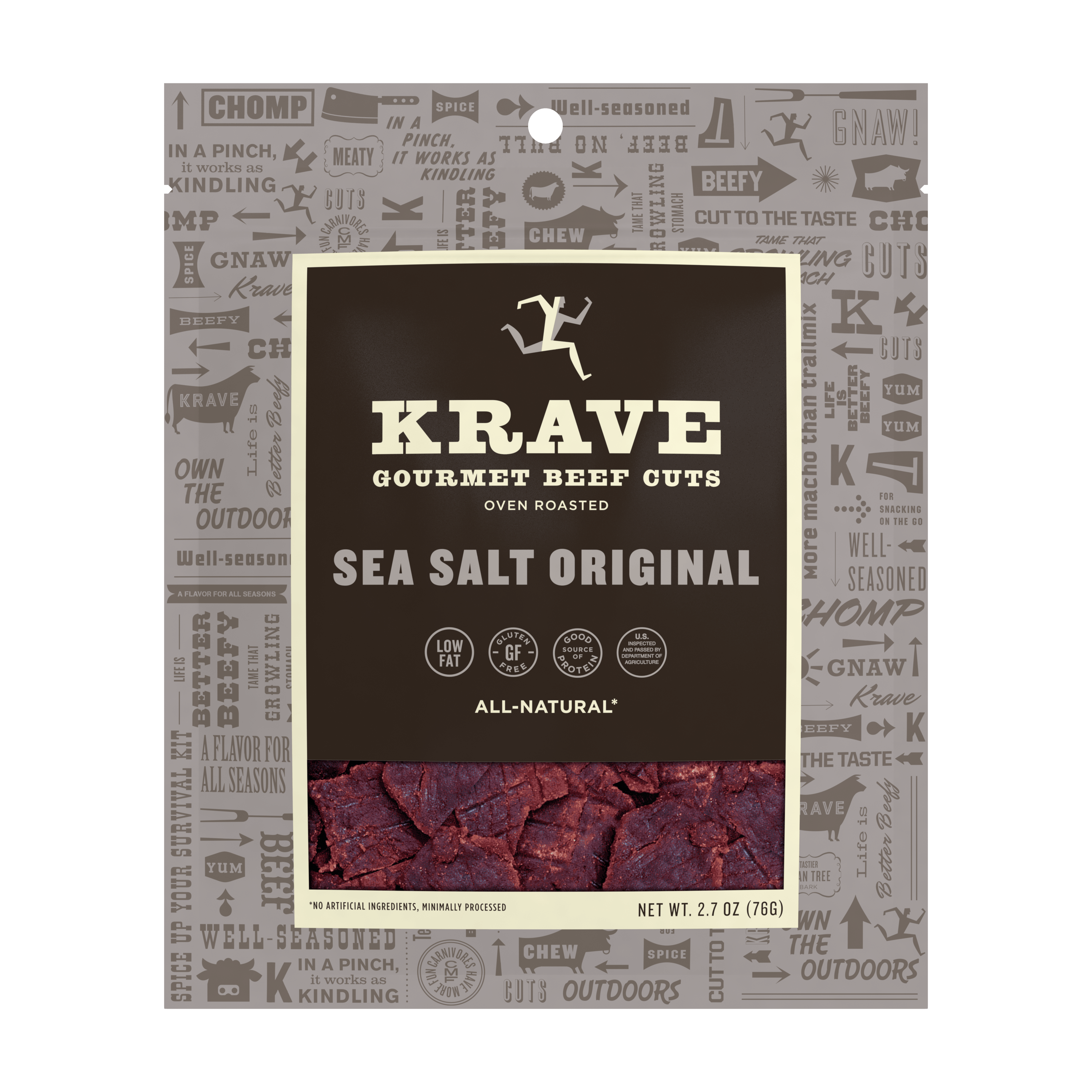 Krave Beef Jerky Original Sea Salt 2.7 Oz