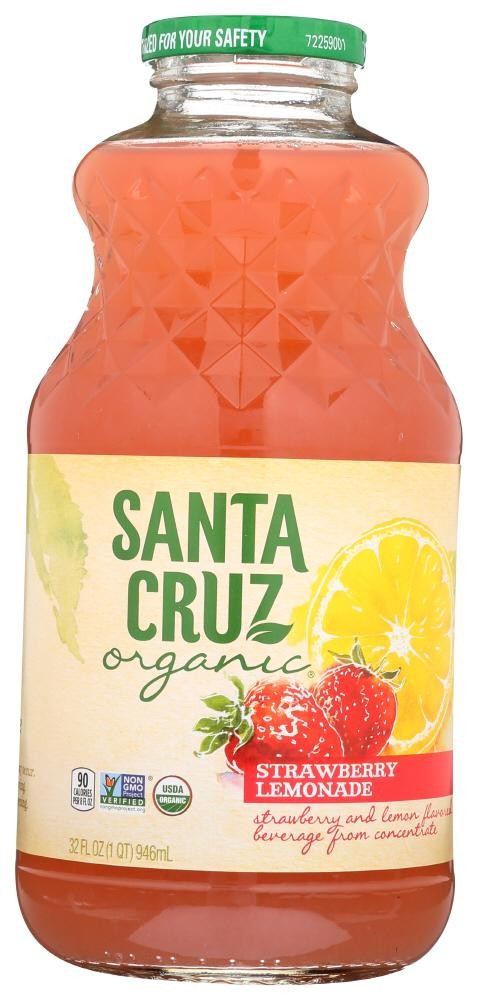 Santa Cruz Organic Drinks Strawberry Lemonade 32 Fl Oz