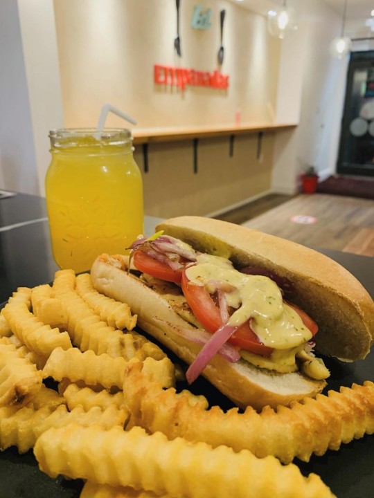 Grilled Chicken Sub with Fries