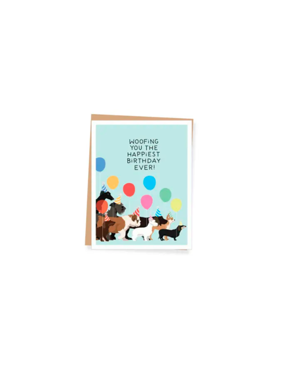 Dogwalk Birthday Party Birthday Card