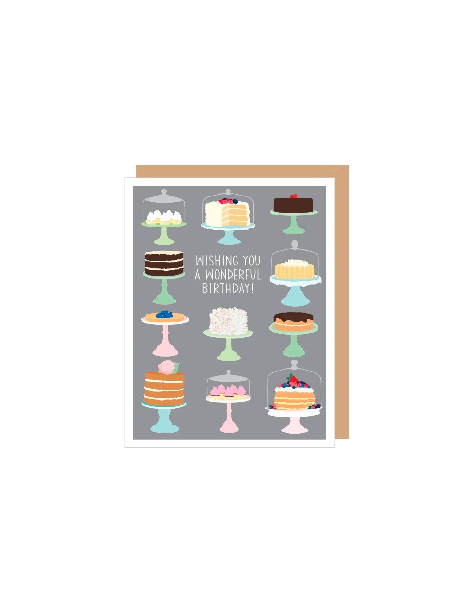 Bakery Cakes Birthday Greeting Card