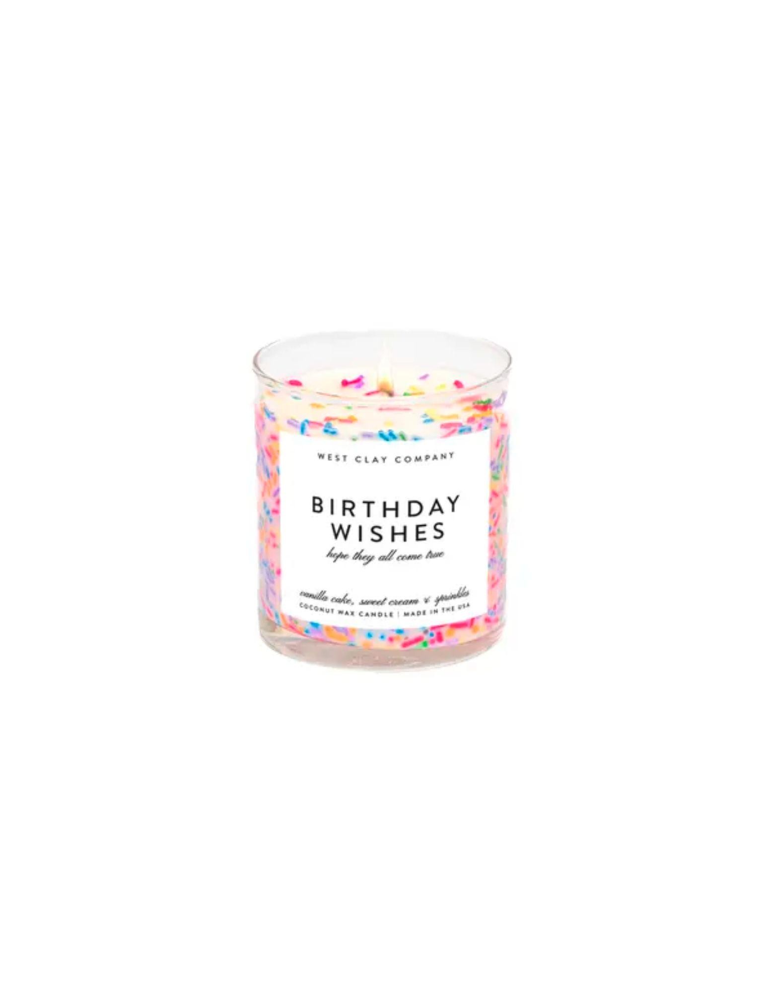 Birthday Wishes Sprinkle Candle Vanilla Bday Cake Scented Gift Box