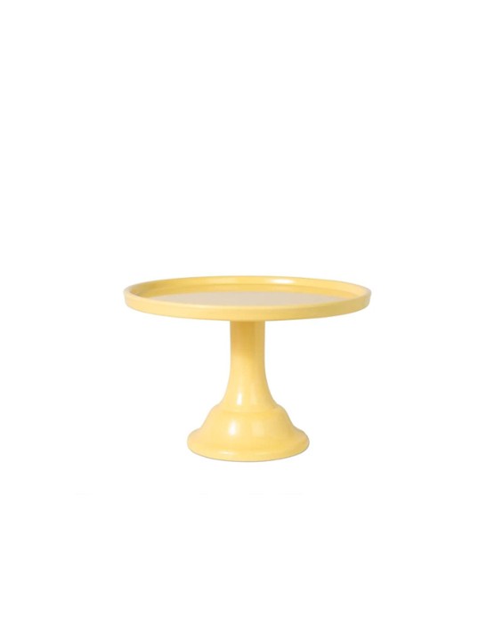 Melamine Cake Stand Small- Daisy Yellow 8.5 inch