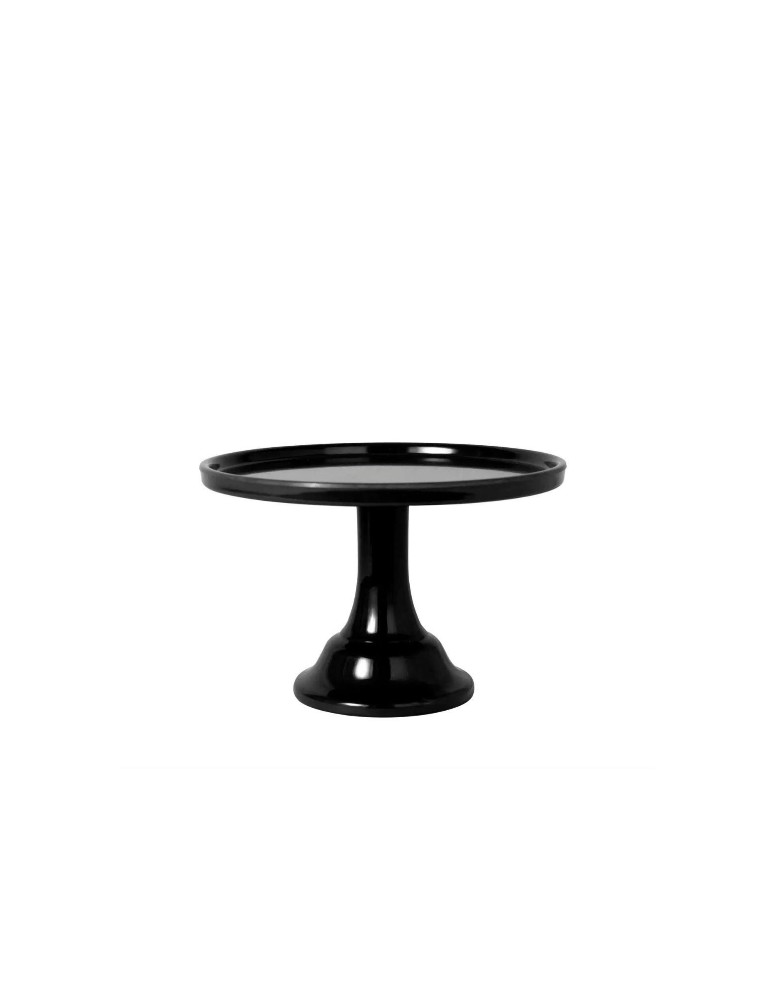 Melamine Cake Stand Small- Ink Black 8.5 inch