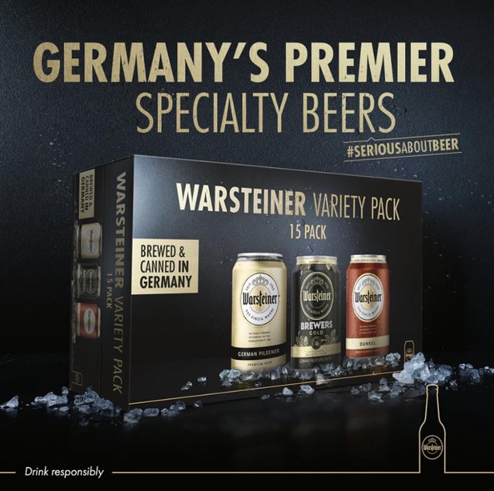 Warsteiner Variety Pack (15pk Cans)