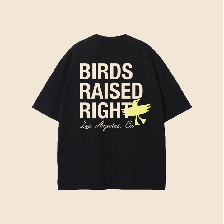 BIRDS RAISED RIGHT TEE - BLACK