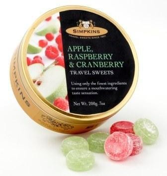 Simpkins Apple, Raspberry & Cranberry Drops 200g