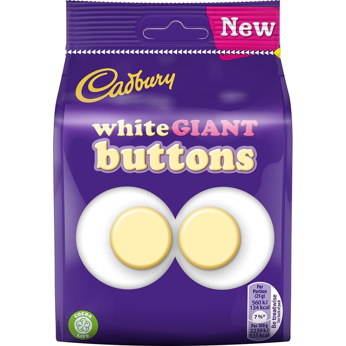 Cadbury Giant White Buttons Pouch 110g