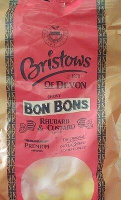 Bristows Chewy Rhubarb & Custard Bon Bons 150g (Pack of 3)